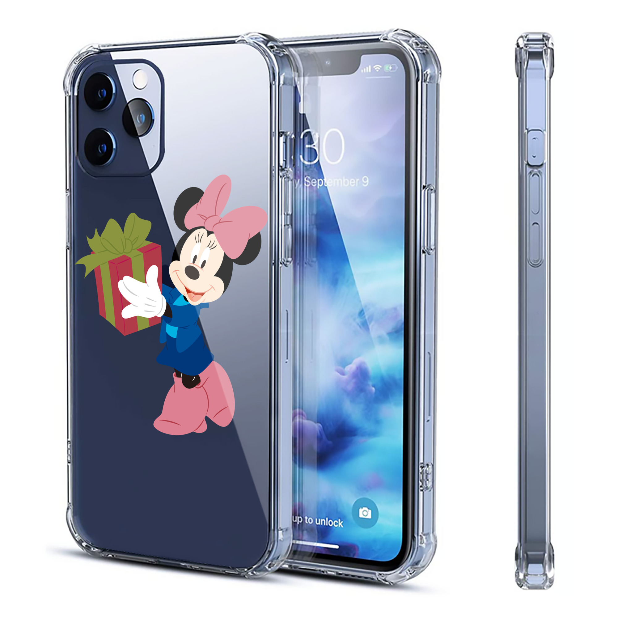 （画像用） ミッキーマウス Mickey Mouse 【iPhone 12シリーズ対応】透明スマホケース（クリアソフトケース）